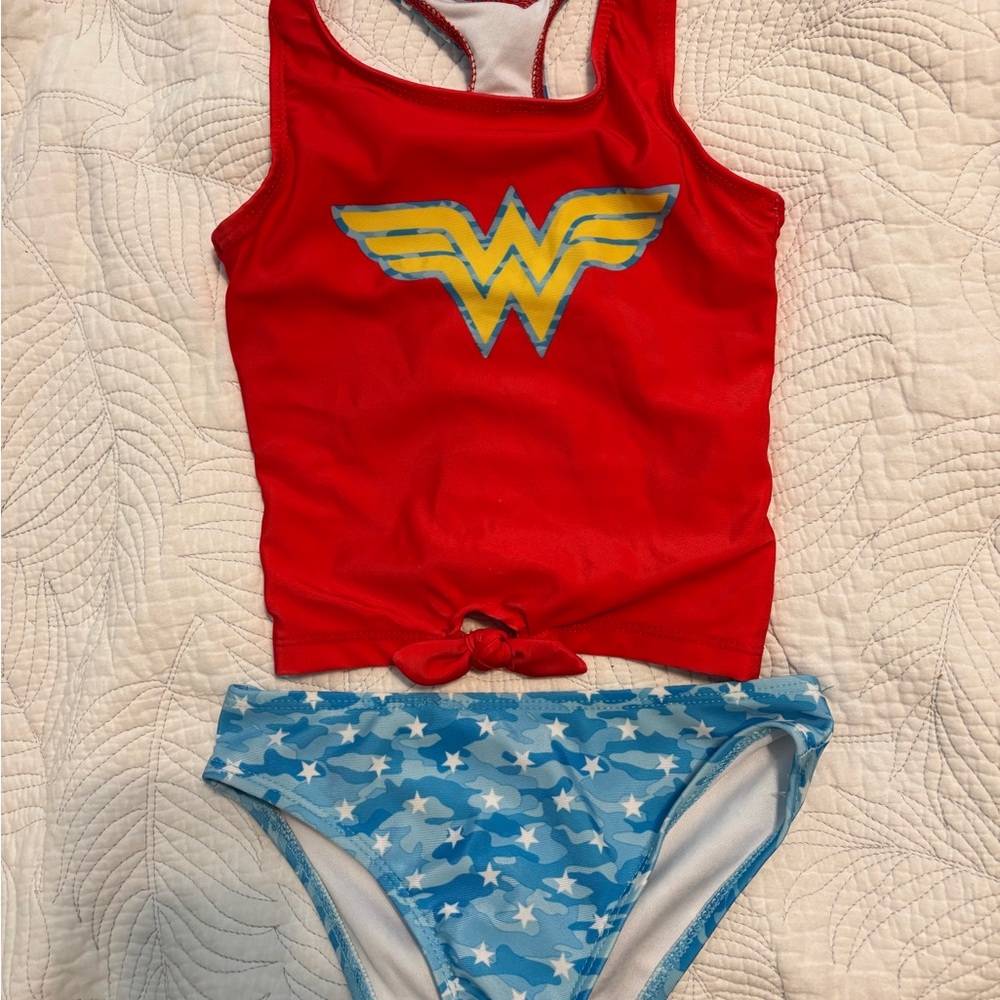 Wonder Woman Girls Tankini - Size 4